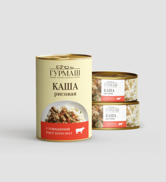Каша рисовая с говядиной Гурмаш