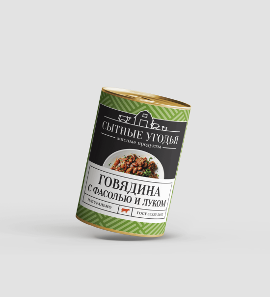Говядина с фасолью и луком