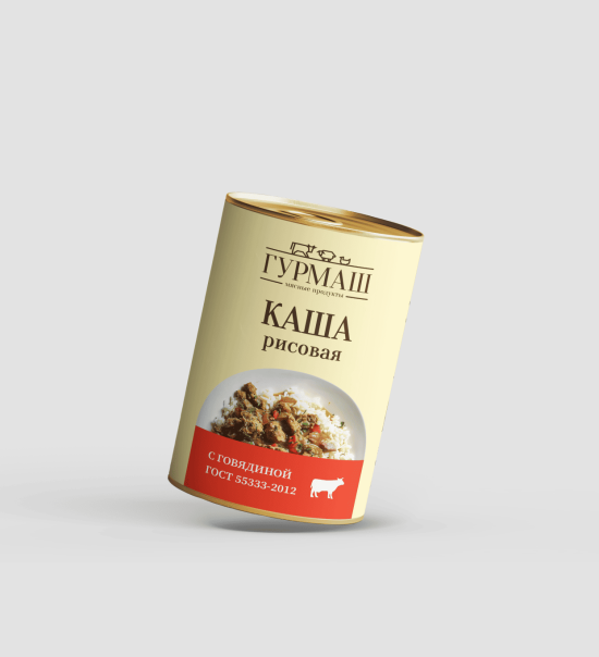 Каша рисовая с говядиной Гурмаш