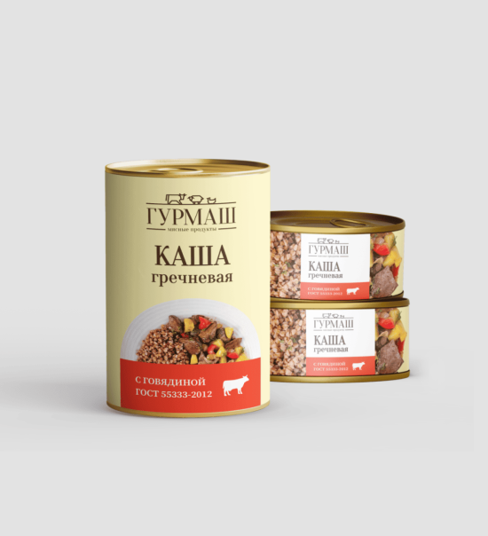 Каша гречневая с говядиной Гурмаш