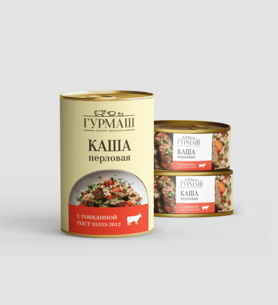 Каша перловая с говядиной Гурмаш